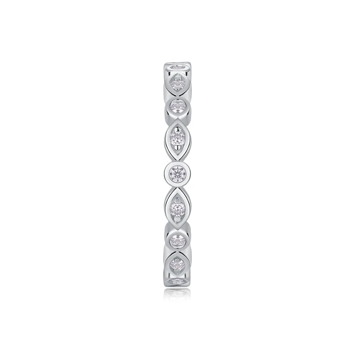 Starry Sky moissanite wedding ring set in S925 silver with platinum plating, gift box packaging, size 7