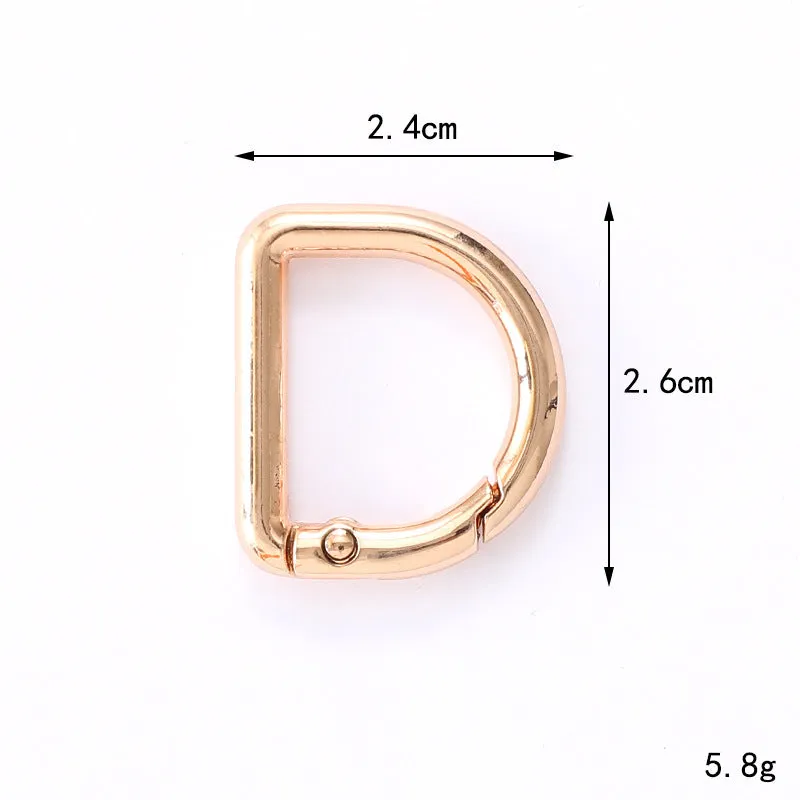 Zinc alloy fish mouth ring buckle keychain with love heart pattern, medium size, simple metal finish