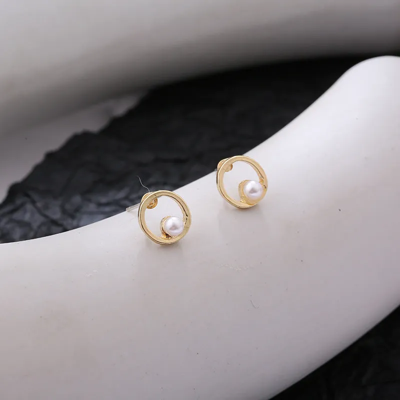 Hollow diamond square alloy stud earrings for women, geometric shape, multiple colour options
