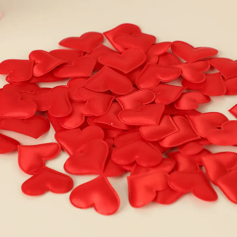 Fabric and sponge wedding bed throwing petals in pink and red, small 2cm and large 3cm sizes
