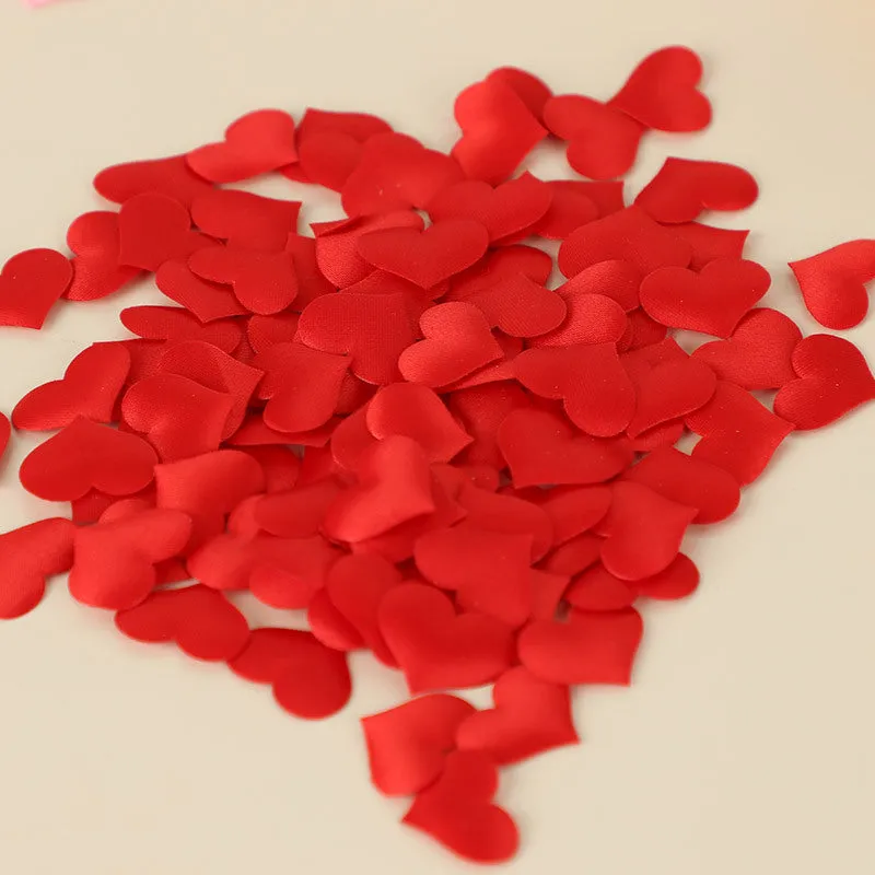 Fabric and sponge wedding bed throwing petals in pink and red, small 2cm and large 3cm sizes