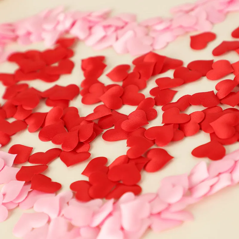 Fabric and sponge wedding bed throwing petals in pink and red, small 2cm and large 3cm sizes