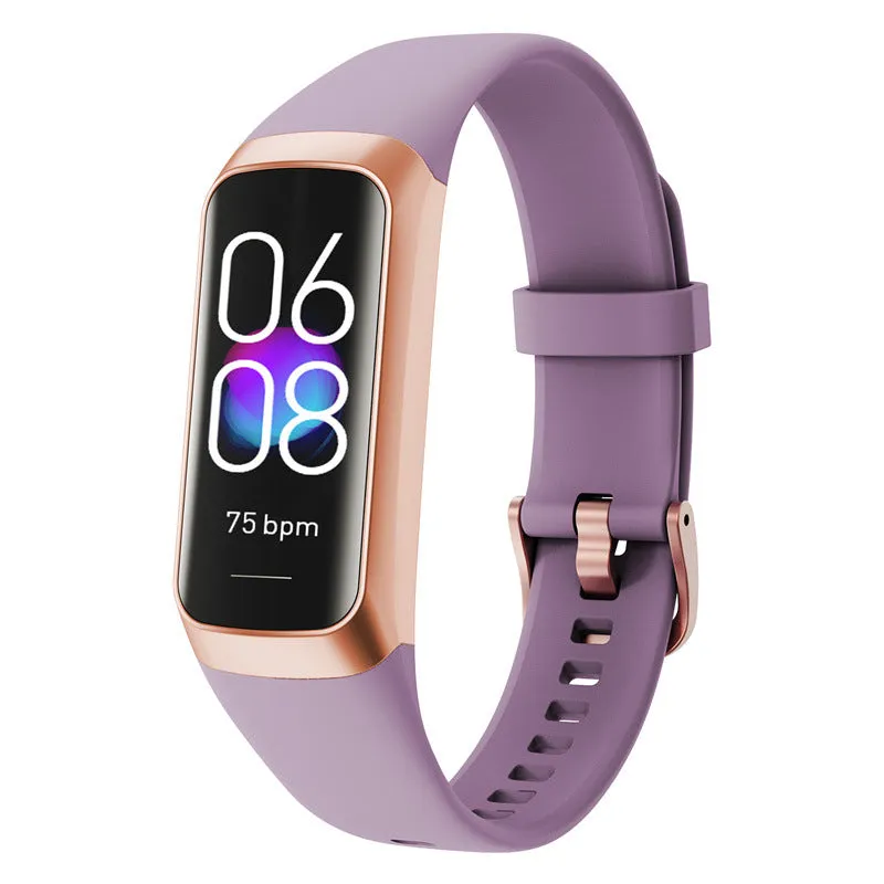 C60 smart watch with 1.1-inch MOLED display showing health data on wrist with black TPU band