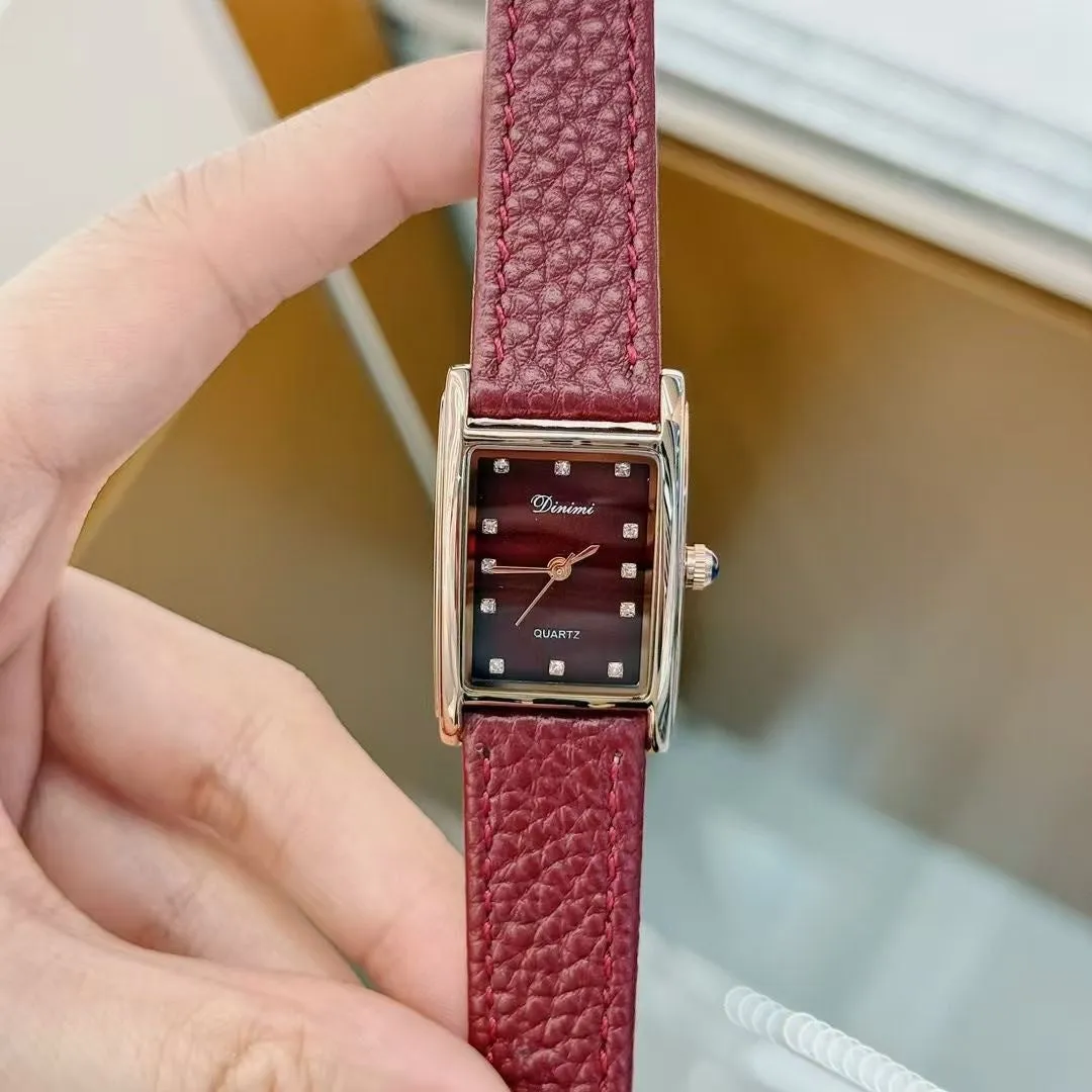 Alloy Chinese style women's wristwatch with 8mm thick case, showing choice of dial designs like octagonal or diamond.