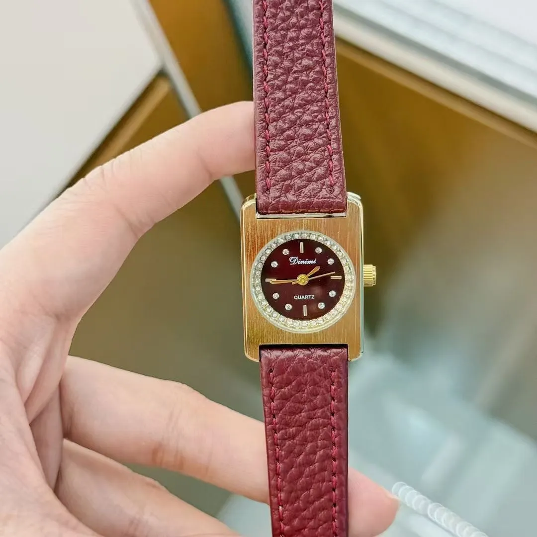 Alloy Chinese style women's wristwatch with 8mm thick case, showing choice of dial designs like octagonal or diamond.