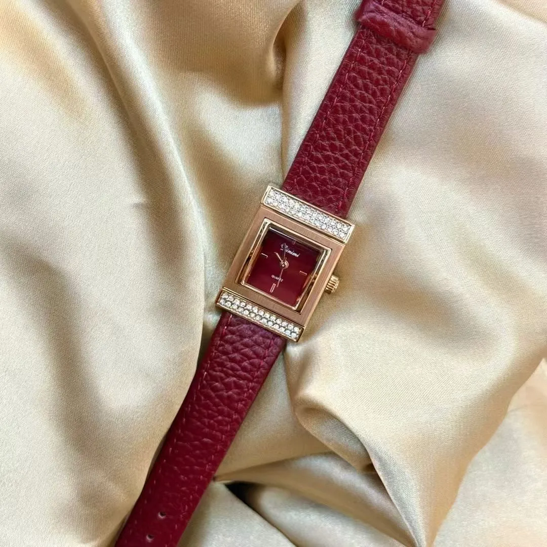 Alloy Chinese style women's wristwatch with 8mm thick case, showing choice of dial designs like octagonal or diamond.