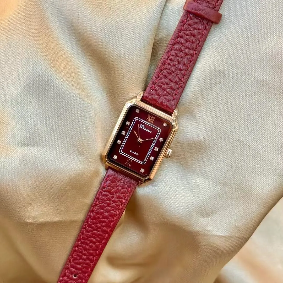 Alloy Chinese style women's wristwatch with 8mm thick case, showing choice of dial designs like octagonal or diamond.