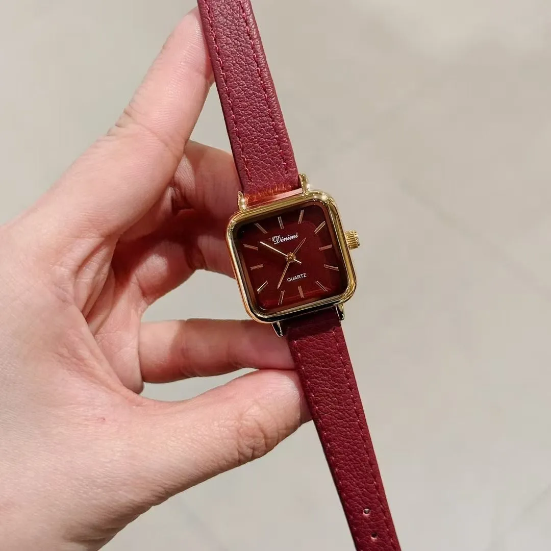 Alloy Chinese style women's wristwatch with 8mm thick case, showing choice of dial designs like octagonal or diamond.