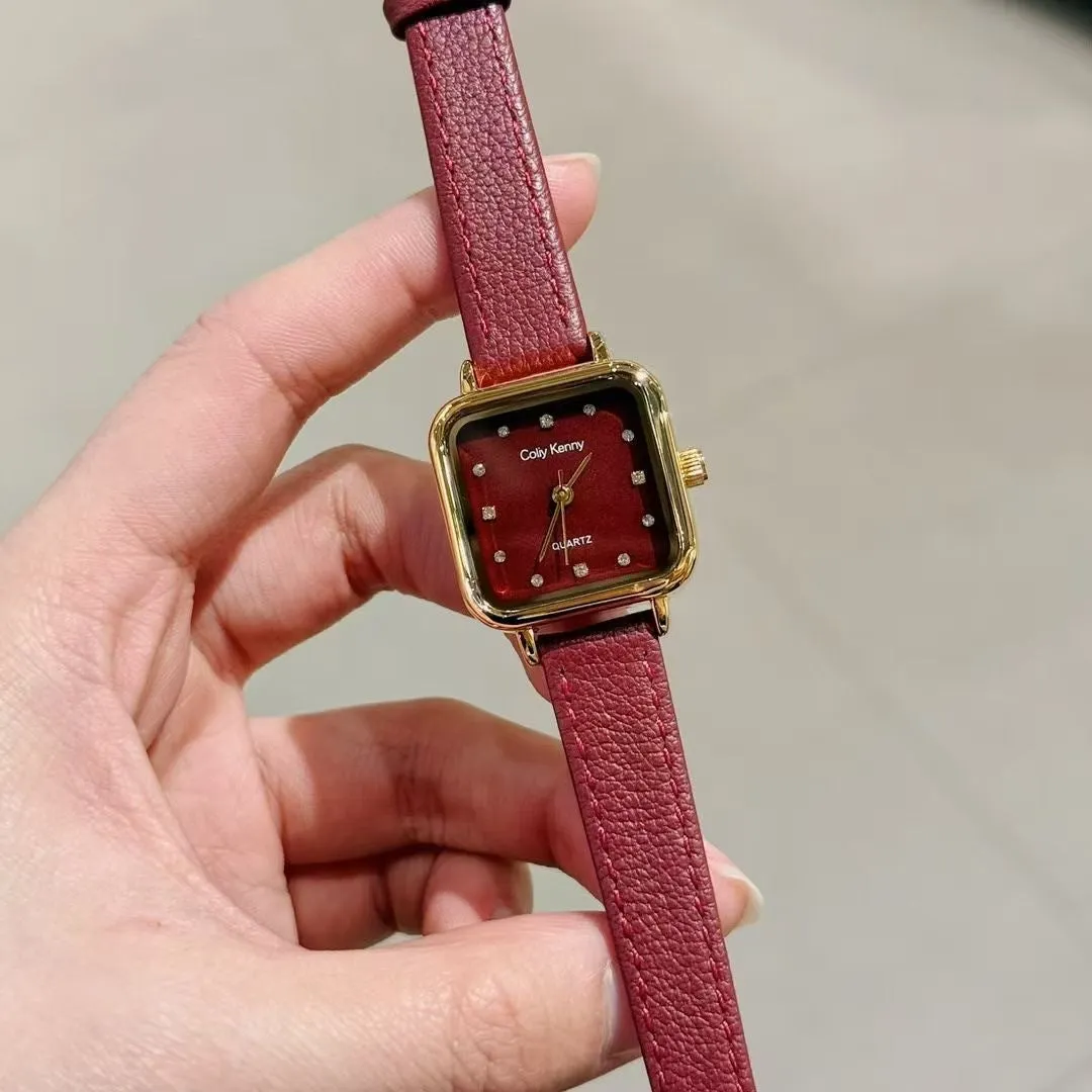 Alloy Chinese style women's wristwatch with 8mm thick case, showing choice of dial designs like octagonal or diamond.