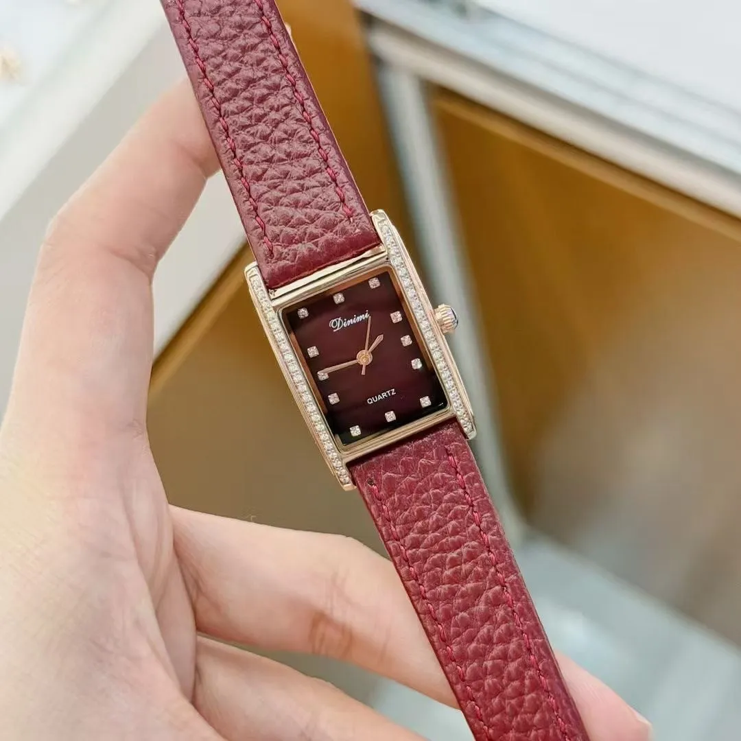 Alloy Chinese style women's wristwatch with 8mm thick case, showing choice of dial designs like octagonal or diamond.