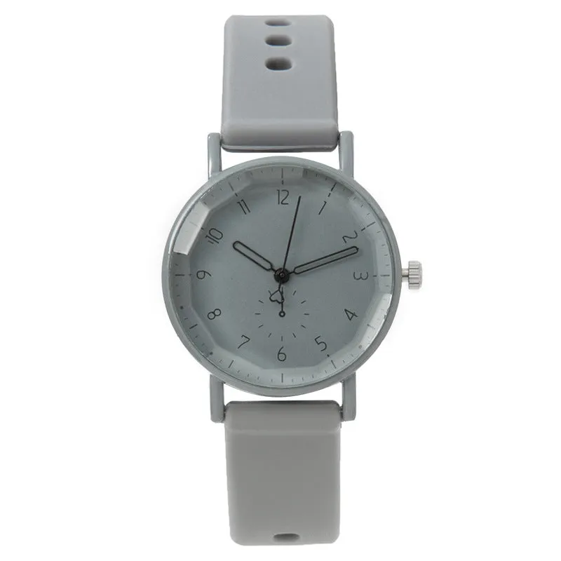 Women's digital silicone quartz watch with 33mm dial in mint green colour cartoon design