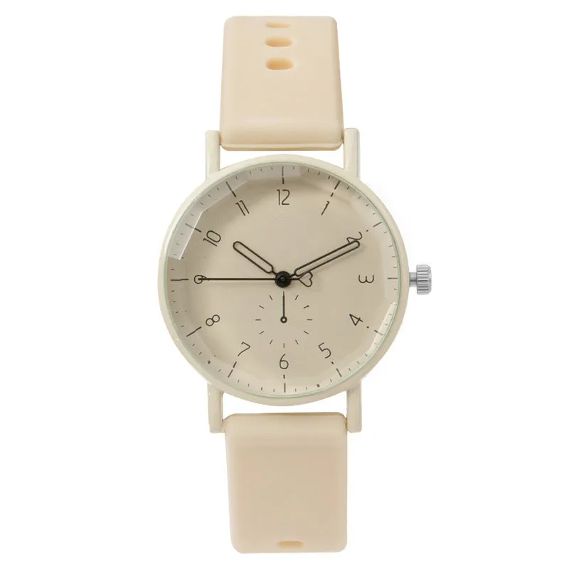 Women's digital silicone quartz watch with 33mm dial in mint green colour cartoon design
