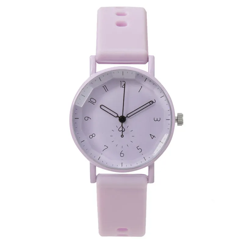 Women's digital silicone quartz watch with 33mm dial in mint green colour cartoon design