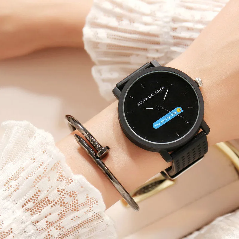 Unisex retro casual quartz watch with 45mm dial, silicone strap, and alloy case on wrist