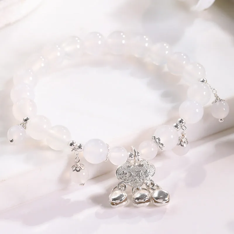 Women's opal beaded bracelet with diamond-shaped cat's eye stones in multiple colour options