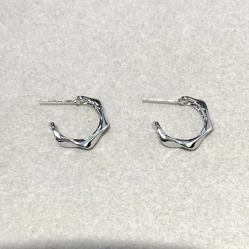 Silver Needle high-end feel internet famous drop earrings in gold and silvery colour options for women