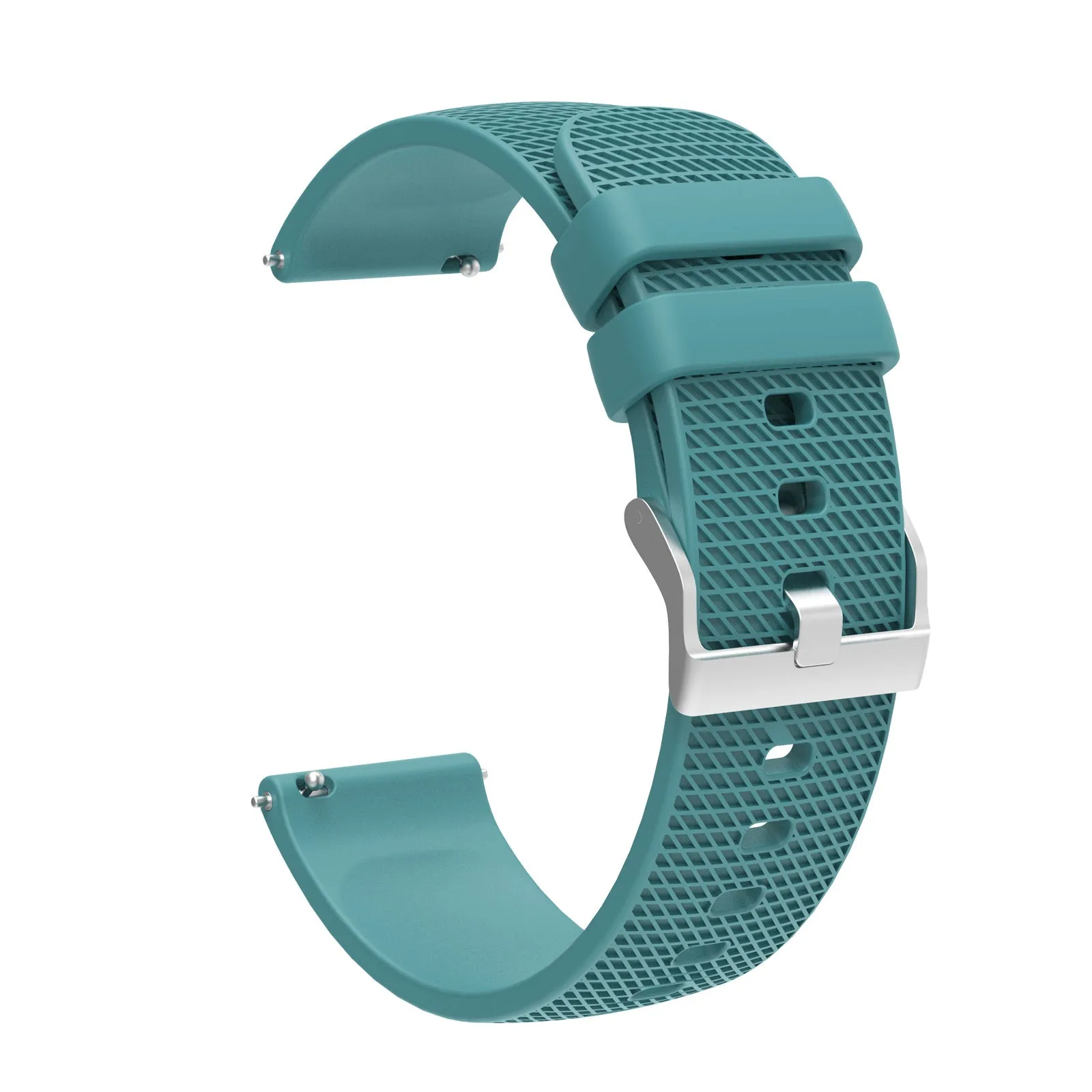 Grid pattern silicone watch strap compatible with Vivoactive 4 GTS GT3 in multiple colours and widths 18mm 20mm 22mm