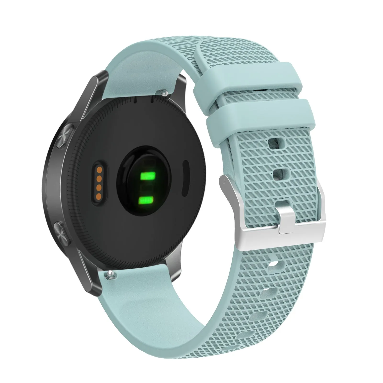 Grid pattern silicone watch strap compatible with Vivoactive 4 GTS GT3 in multiple colours and widths 18mm 20mm 22mm