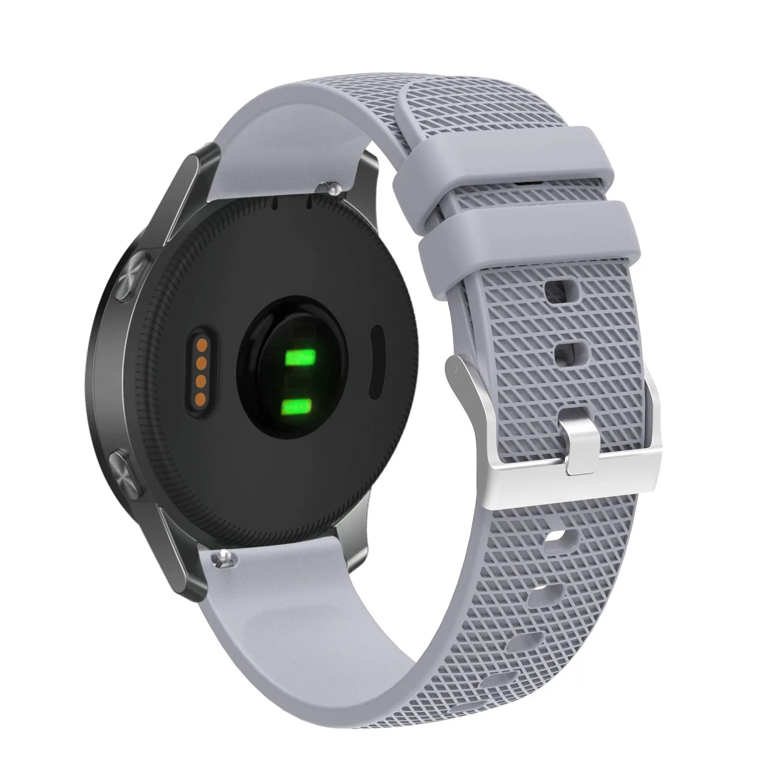 Grid pattern silicone watch strap compatible with Vivoactive 4 GTS GT3 in multiple colours and widths 18mm 20mm 22mm