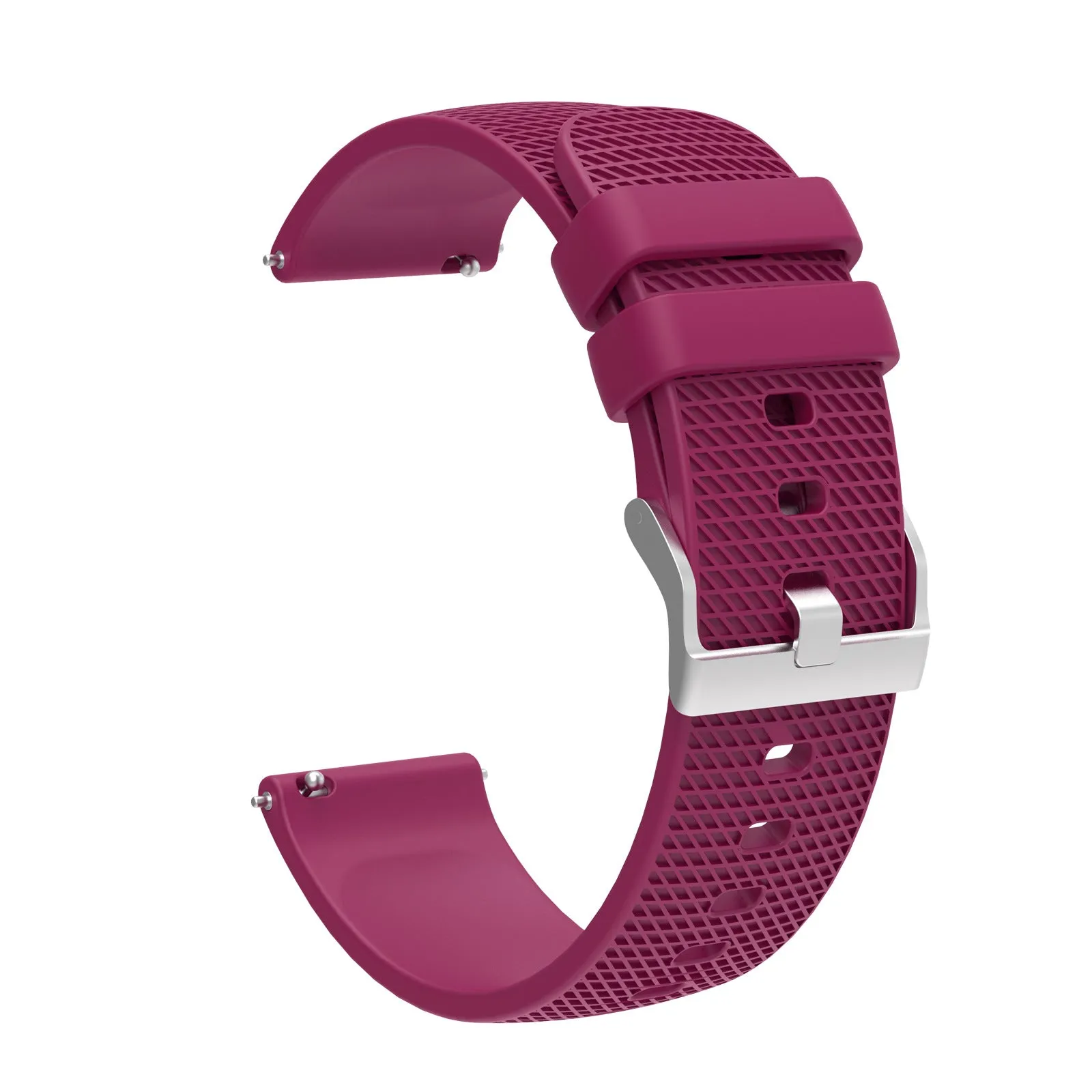 Grid pattern silicone watch strap compatible with Vivoactive 4 GTS GT3 in multiple colours and widths 18mm 20mm 22mm
