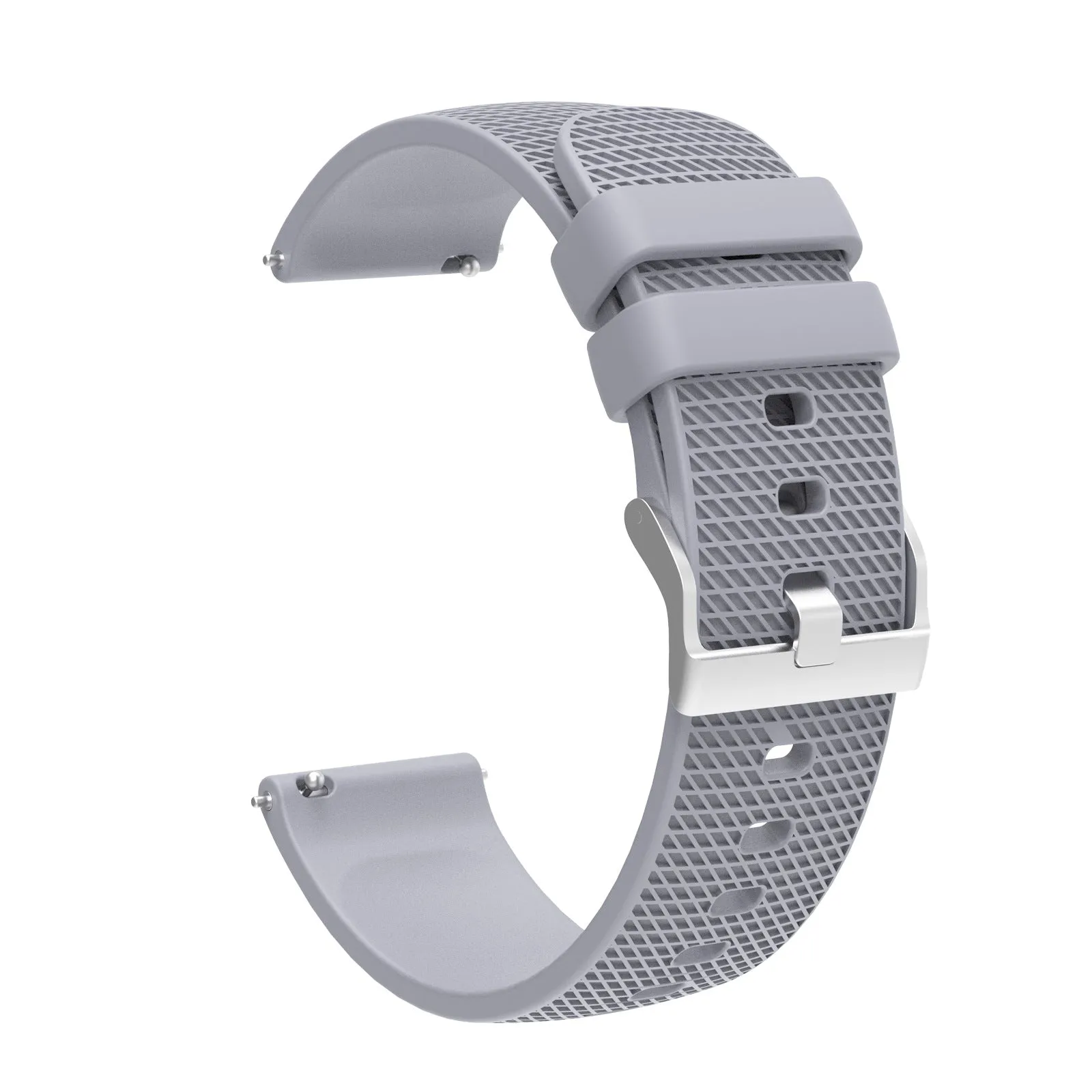Grid pattern silicone watch strap compatible with Vivoactive 4 GTS GT3 in multiple colours and widths 18mm 20mm 22mm