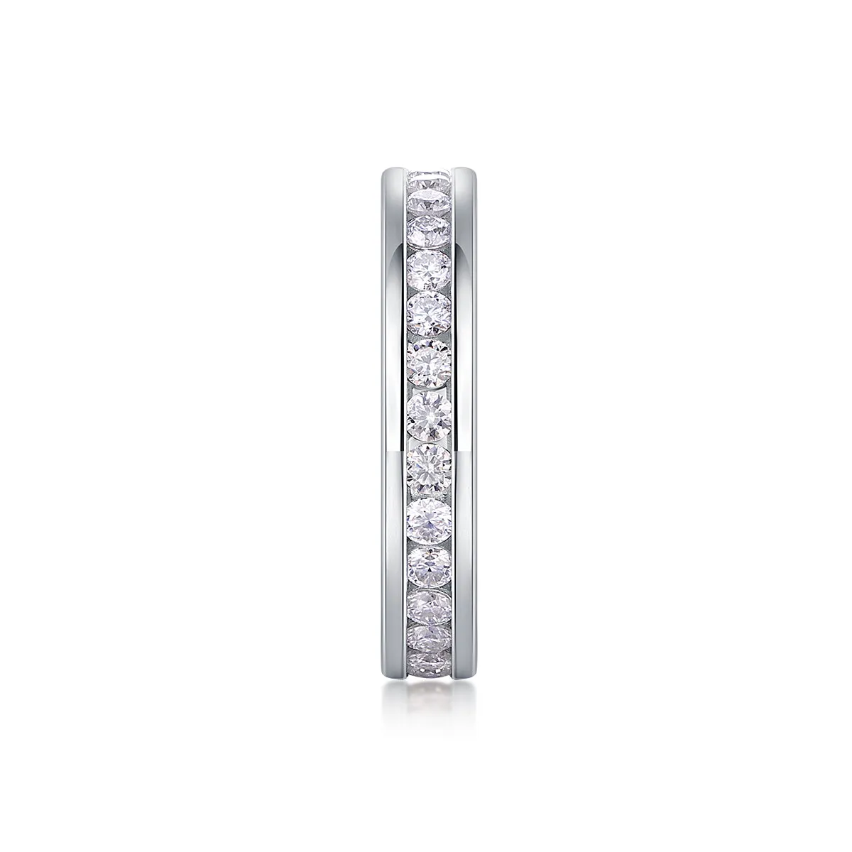 Moissanite star ring with S925 silver platinum-plated band, under 0.1 carat, size 6, showing star-cut stone in gift box