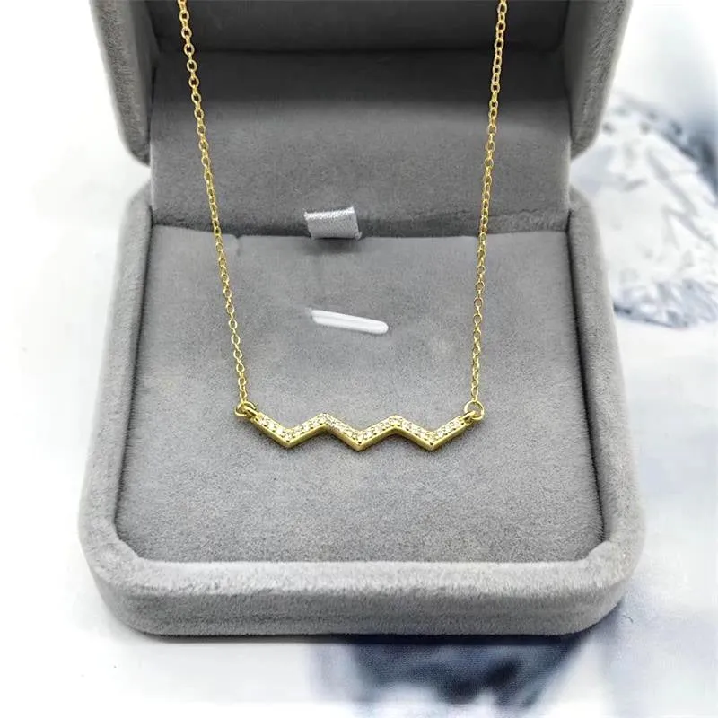 925 sterling silver heartbeat electrocardiogram pendant in white gold colour with chain