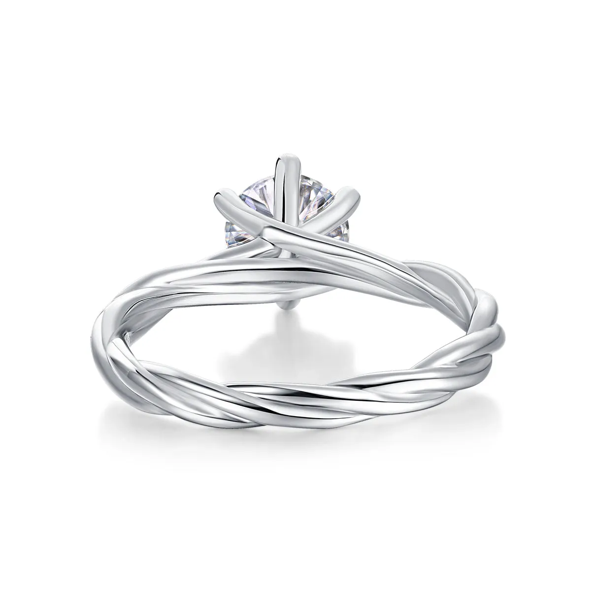 1 carat moissanite men's wedding ring with thorns vine design, S925 silver platinum plated, gift box, sizes 5-9