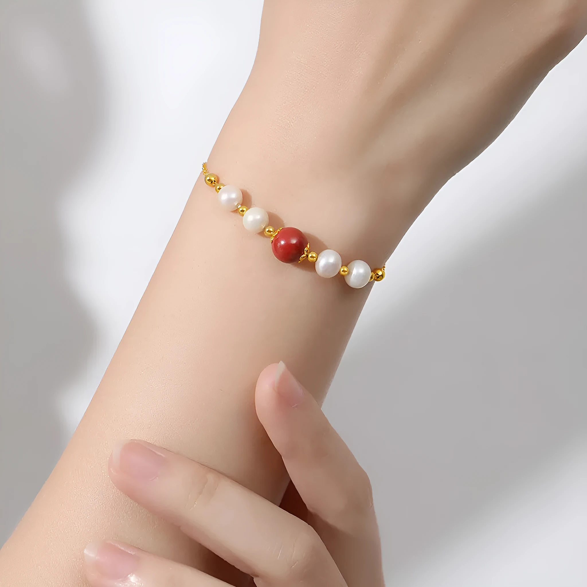Yellow retro 925 silver bracelet for women with adjustable free size