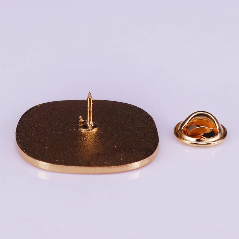Gold cat brooch equality badge RBG inspired copper 30mm with two buckle options women power pin