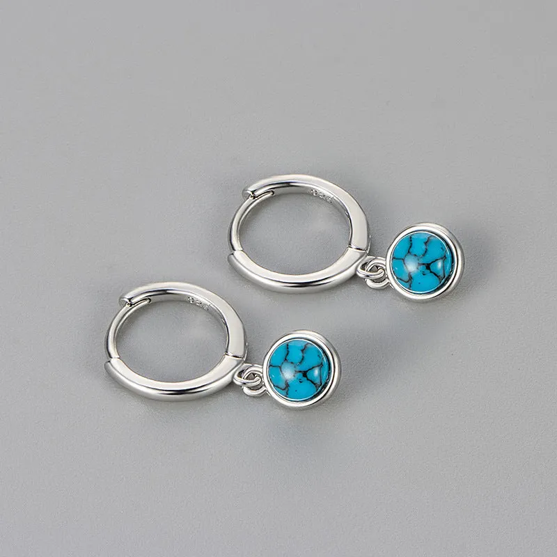 Copper earrings with electroplated gold finish and moonstone colour option for women