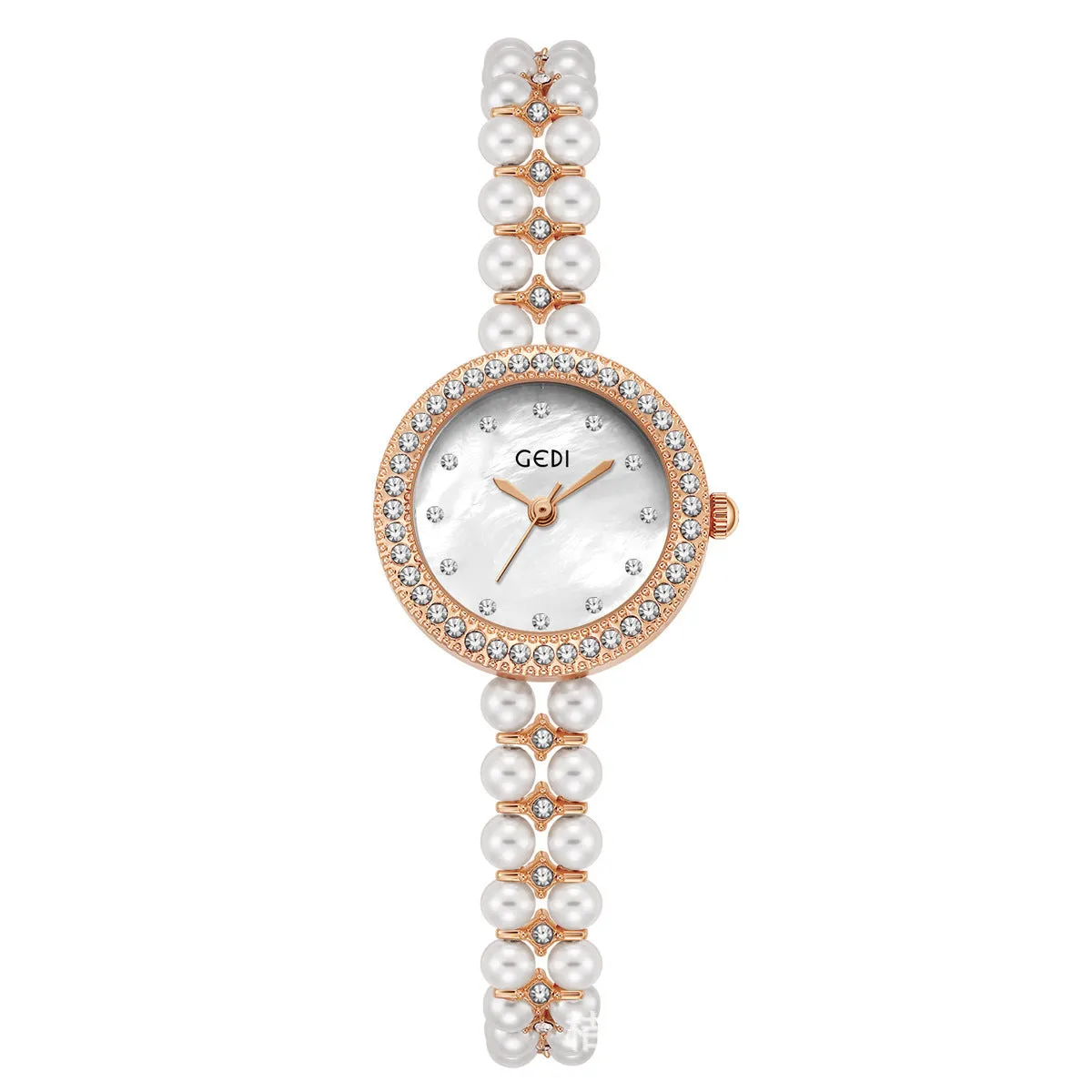 Women's slim alloy quartz bracelet watch silver case blue dial 8mm thickness business style