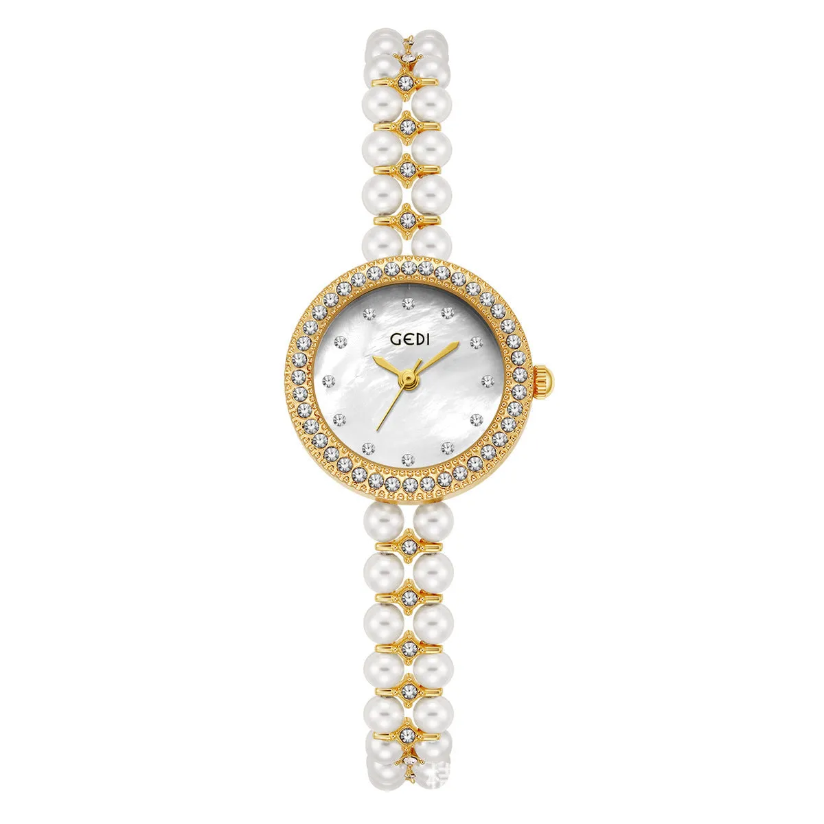 Women's slim alloy quartz bracelet watch silver case blue dial 8mm thickness business style