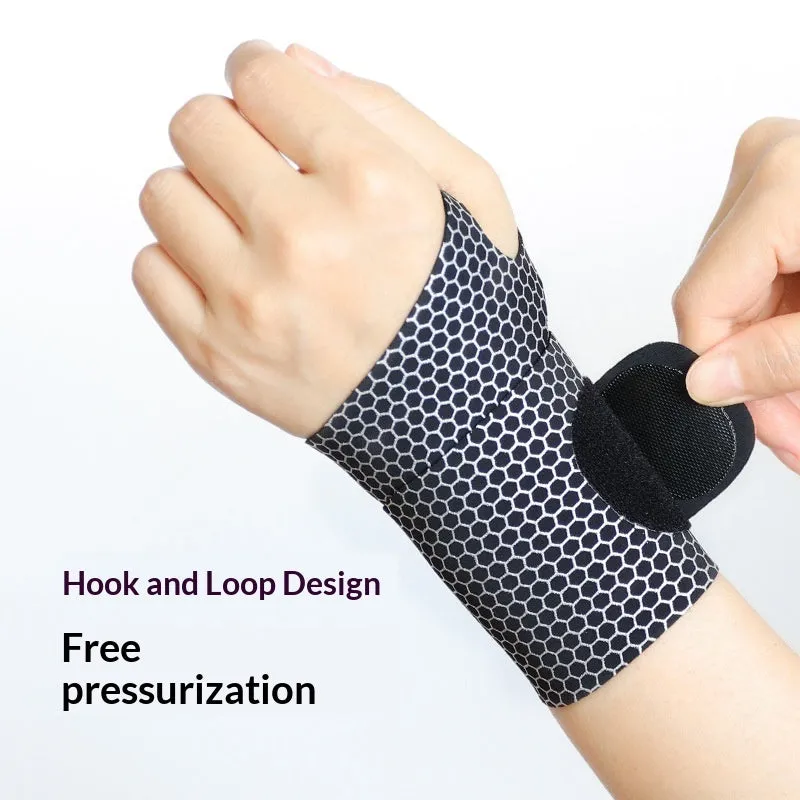 Lycra elastic wristband seamless adjustable sports strap in black with honeycomb texture