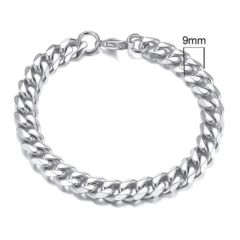 Men's golden Cuban chain necklace 22cm geometric links electroplated metal gold colour