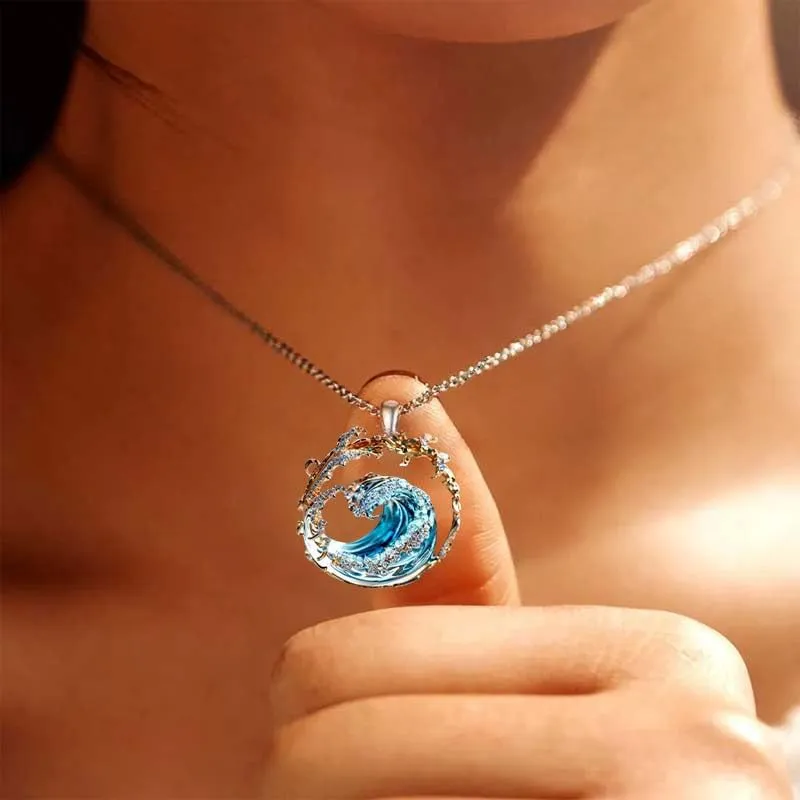 HAILANG ocean theme adjustable copper necklace with electroplated pendant on regular chain for women