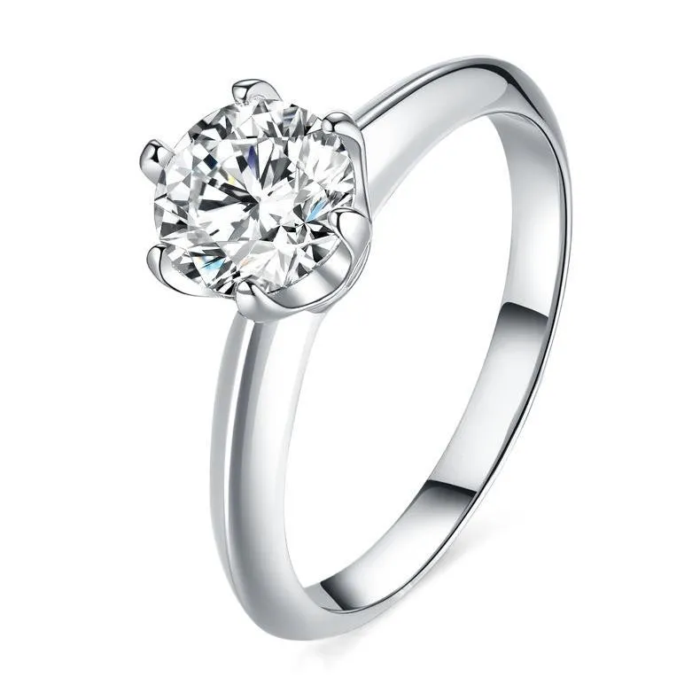 Adjustable silver couple ring with heart shape, D colour moissanite, and Chinese dragon phoenix decorations