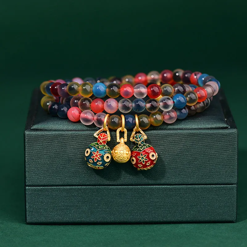 Dzogchen half pond agate bracelet with sugar heart fragrant gray glaze and swallowing gold beast element