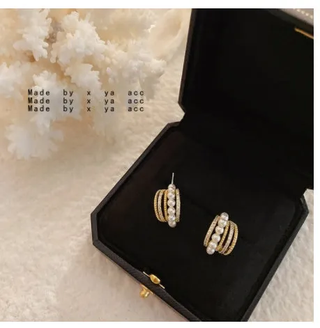Retro geometric metal earrings vintage style for women all-match occasions