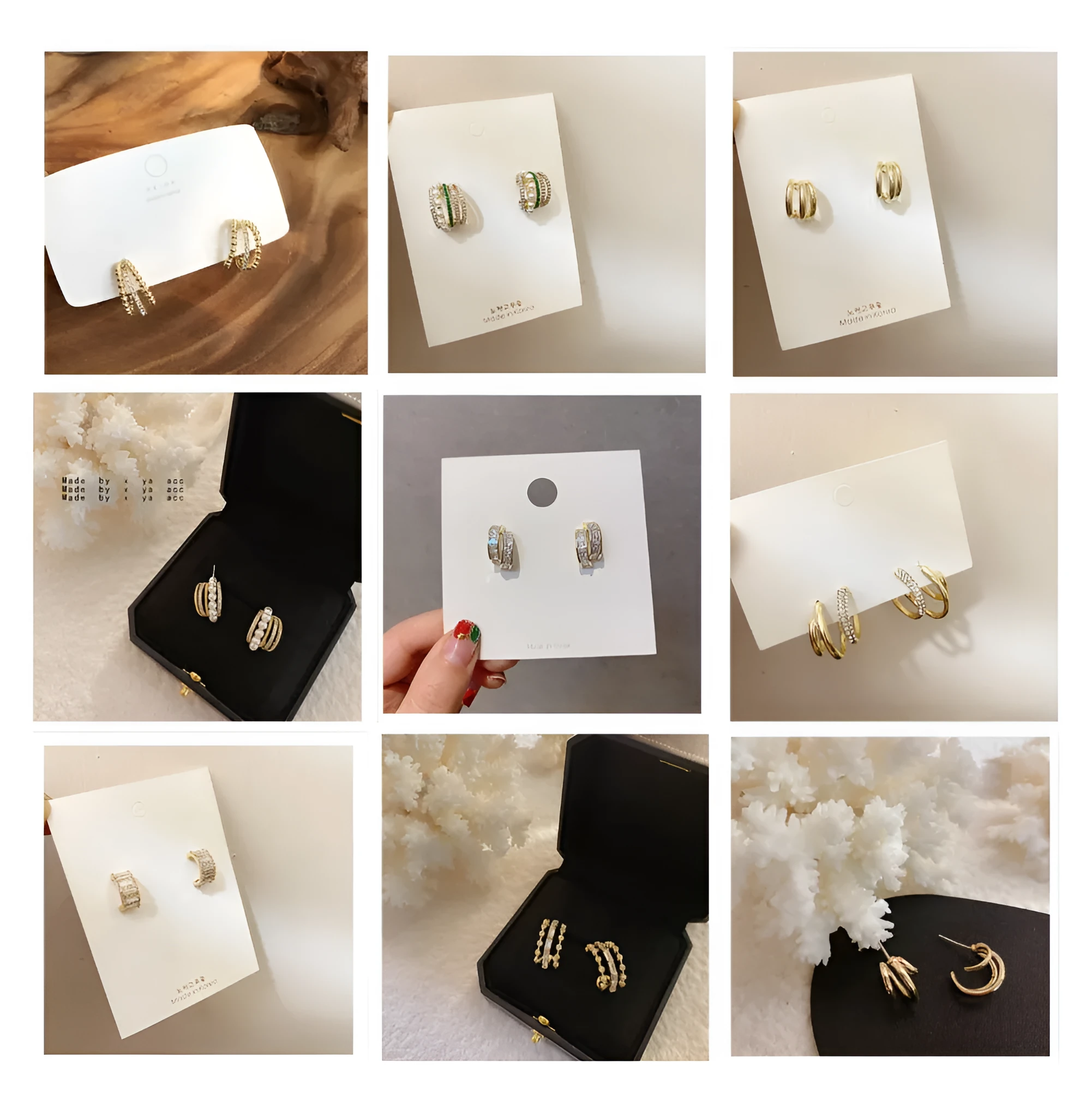 Retro geometric metal earrings vintage style for women all-match occasions