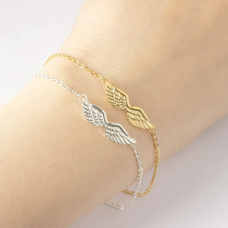 Gold Angel Wing Charm Bracelet Bracelet Women Korean Style Copper Electroplating Animal Zodiac Shape Anti Fatigue Jewellery Gold Rose Gold Silver