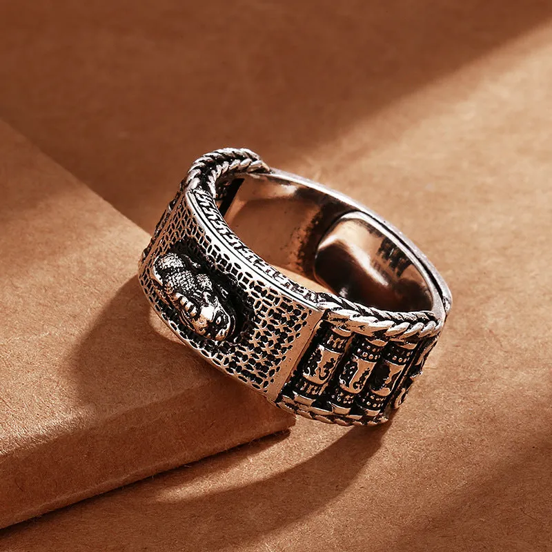 Copper couple ring adjustable from size 25 to 35, 1.5cm wide band in gold finish