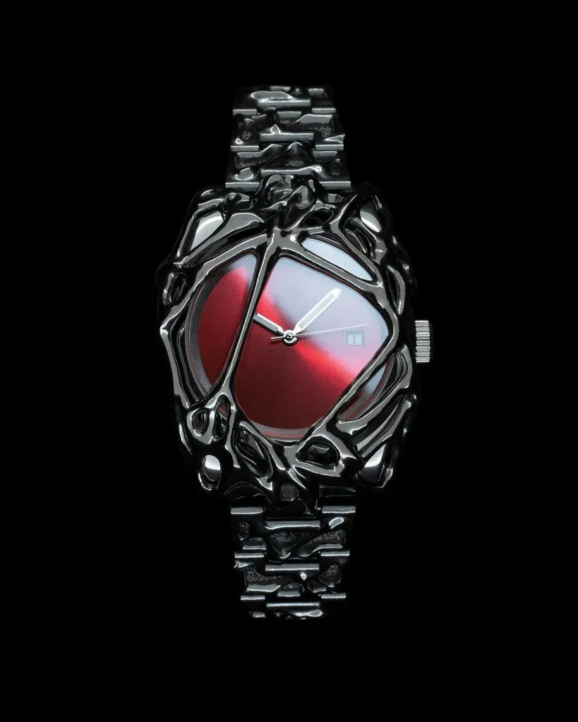 Men's special-shaped quartz watch with sapphire crystal glass mirror and stainless steel case in silver colour