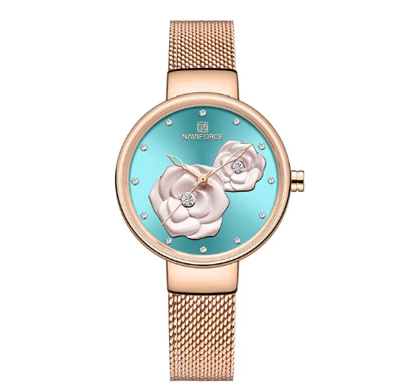 Simple ladies quartz watch with round alloy case, stainless steel strap, and 32mm dial