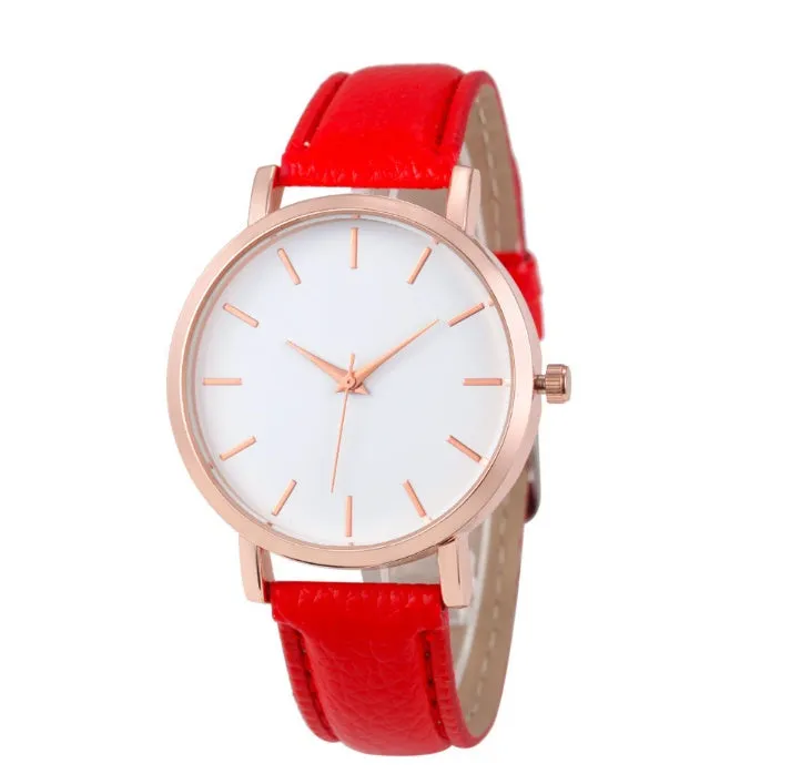 Children's quartz watch with round dial, world time feature, black imitation leather strap, and metal pin buckle on a white background