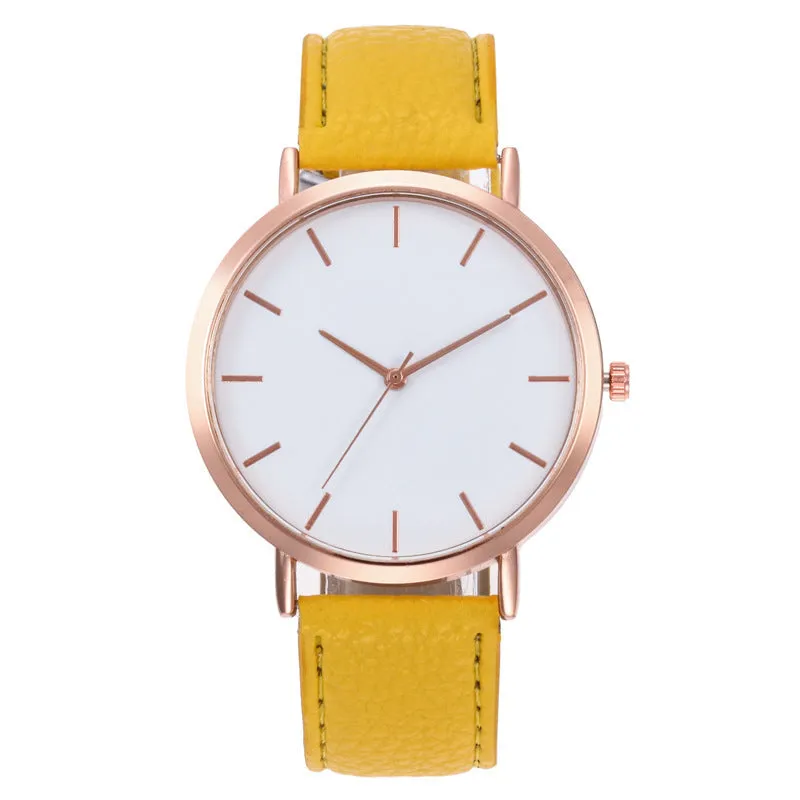 Children's quartz watch with round dial, world time feature, black imitation leather strap, and metal pin buckle on a white background