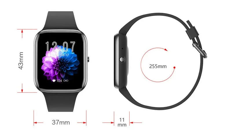 Y9Pro Smart Watch with Bluetooth calling IP67 water resistant TFT screen black colour on wrist