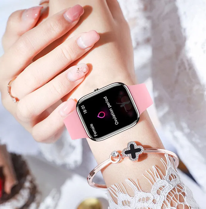 Y9Pro Smart Watch with Bluetooth calling IP67 water resistant TFT screen black colour on wrist