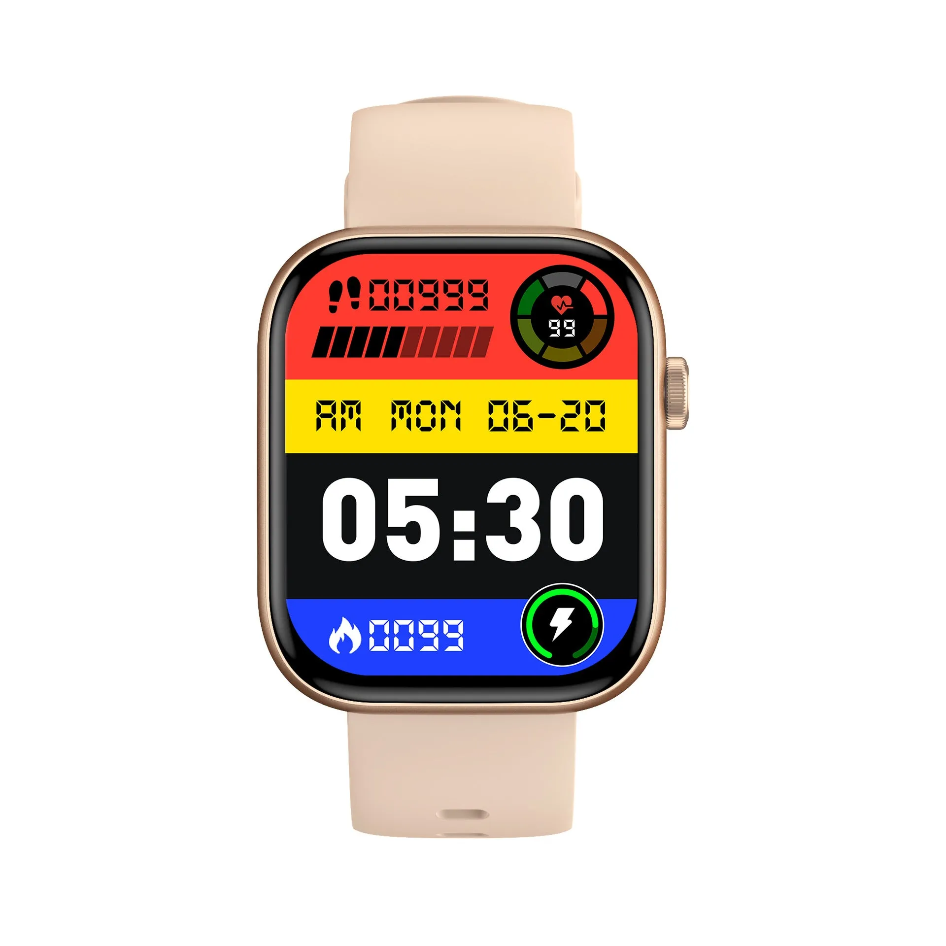 P89 smart watch with full screen touch display and Bluetooth calling in black glue colour
