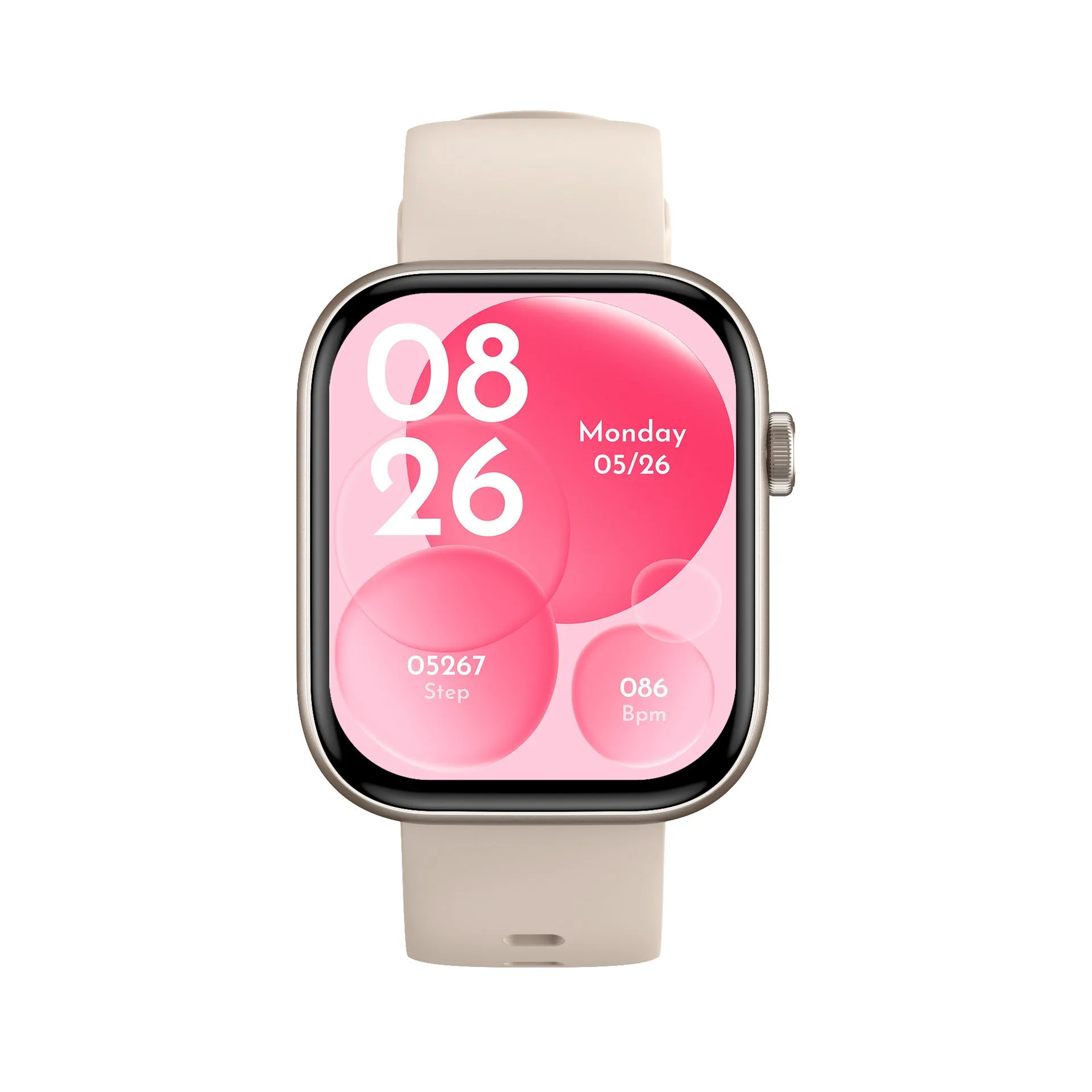 P89 smart watch with full screen touch display and Bluetooth calling in black glue colour